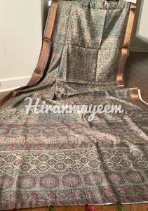 Makmal Ajrak Print Sarees